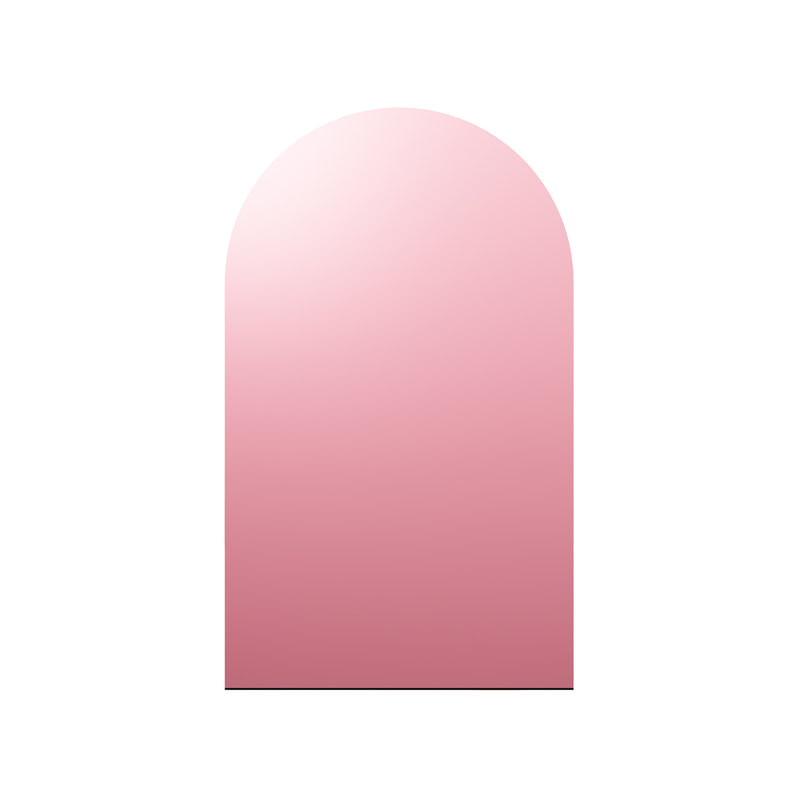 P-PZ101-PP 200cm high Type 1 pastel pink wall panel with full curve, matt finish