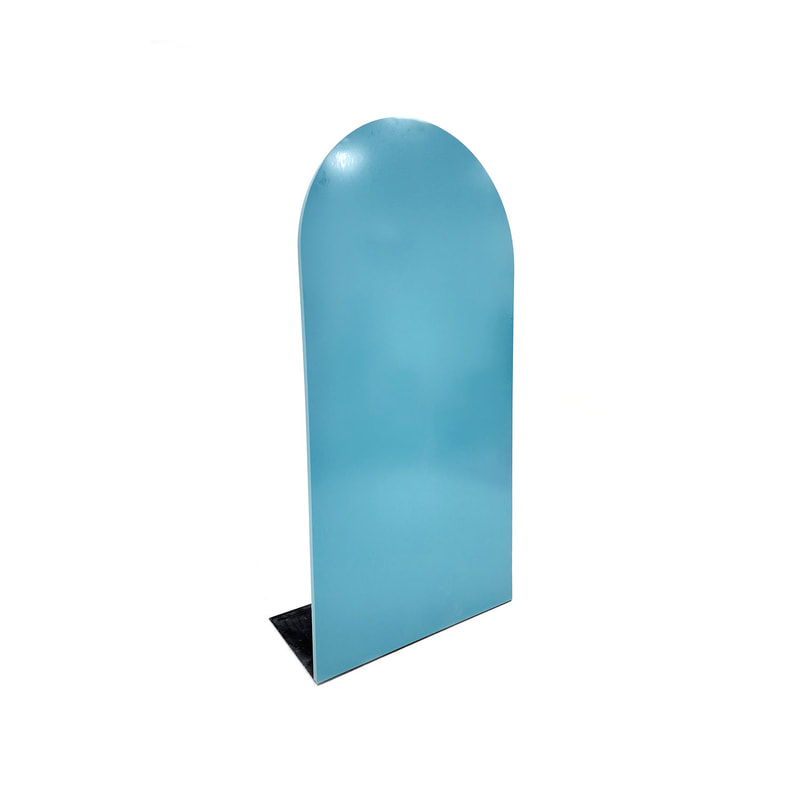 P-PZ101-SB 200cm high Type 1 sky blue wall panel with full curve
