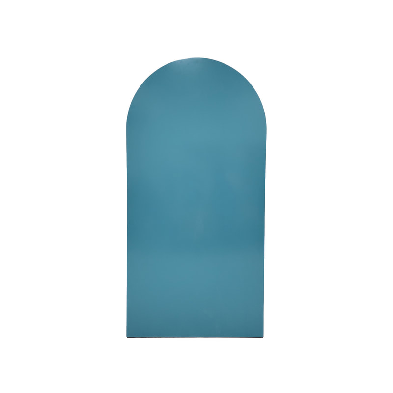 P-PZ101-SB 200cm high Type 1 sky blue wall panel with full curve