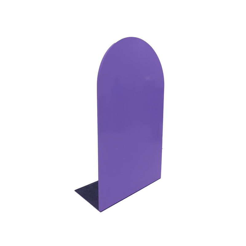 P-PZ101-SP 200cm high Type 1 soft purple wall panel with full curve with steel frame