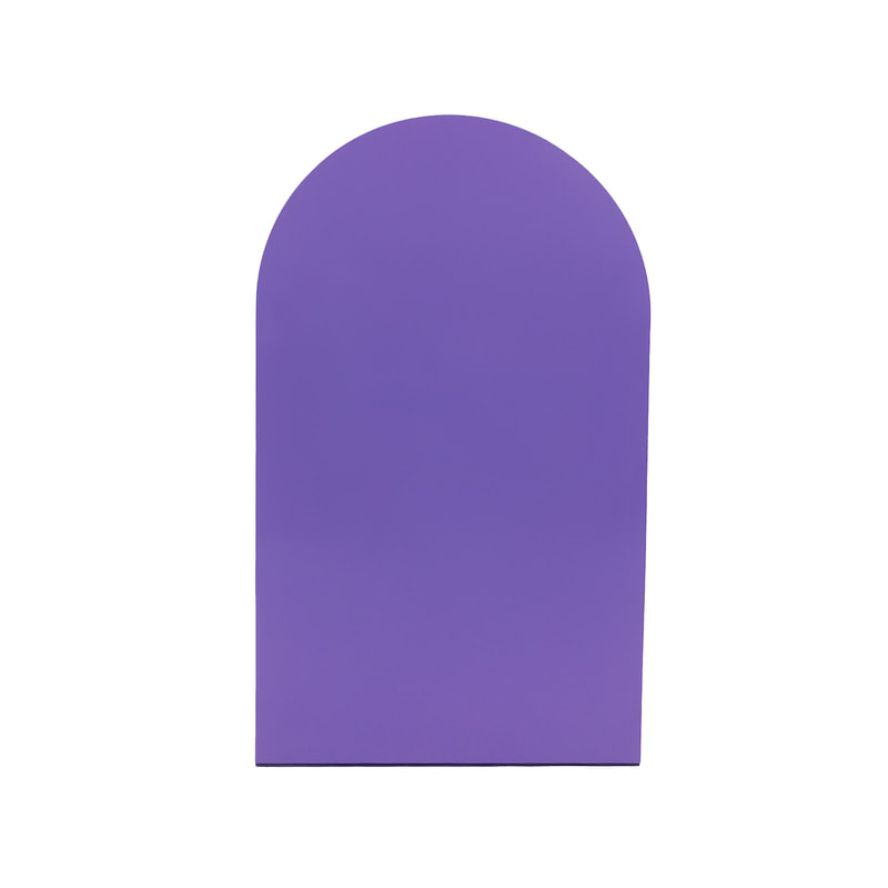 P-PZ101-SP 200cm high Type 1 soft purple wall panel with full curve with steel frame