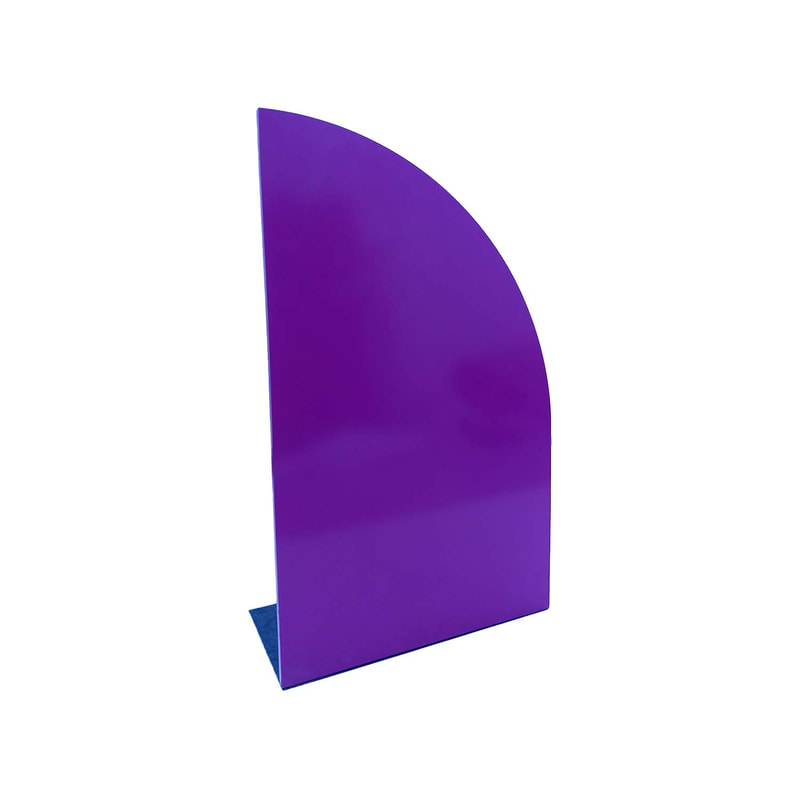 P-PZ102-DP 200cm high Type 2 purple wall panel with half curve
