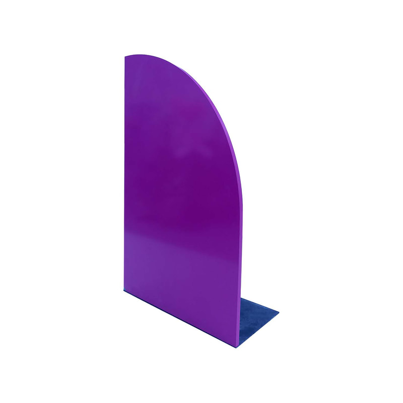 P-PZ102-DP 200cm high Type 2 purple wall panel with half curve