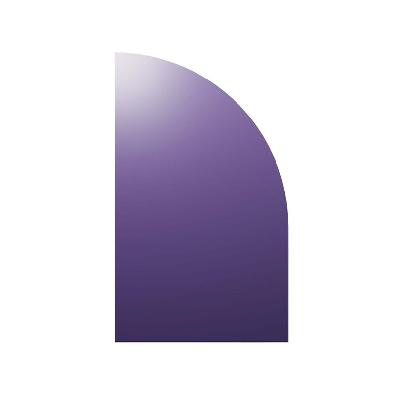 P-PZ102-DP 200cm high Type 2 purple wall panel with half curve