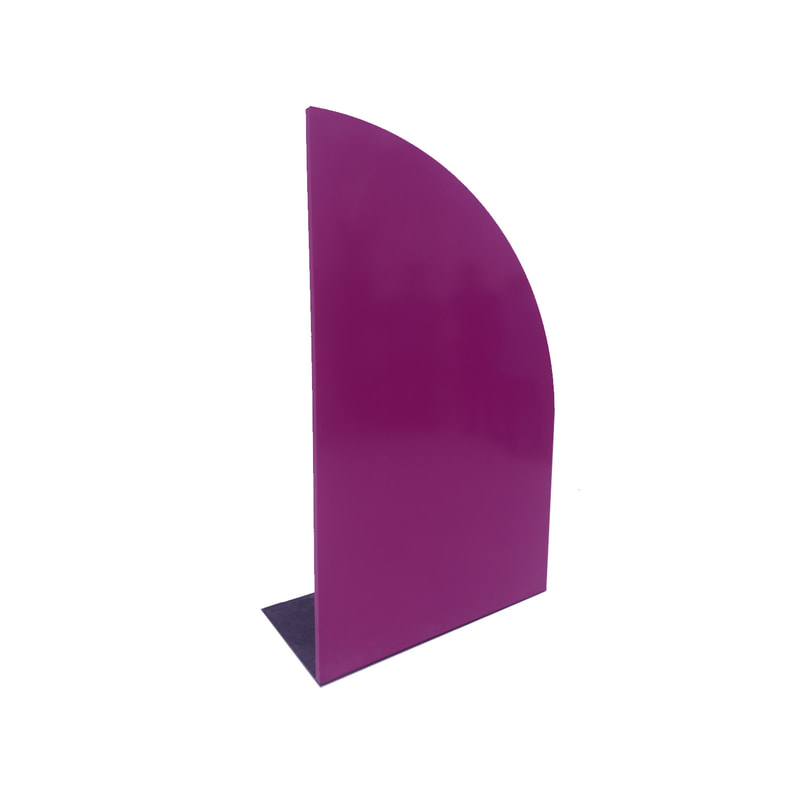 P-PZ102- PR 200cm high Type 2 fuschia wall panel with half curve