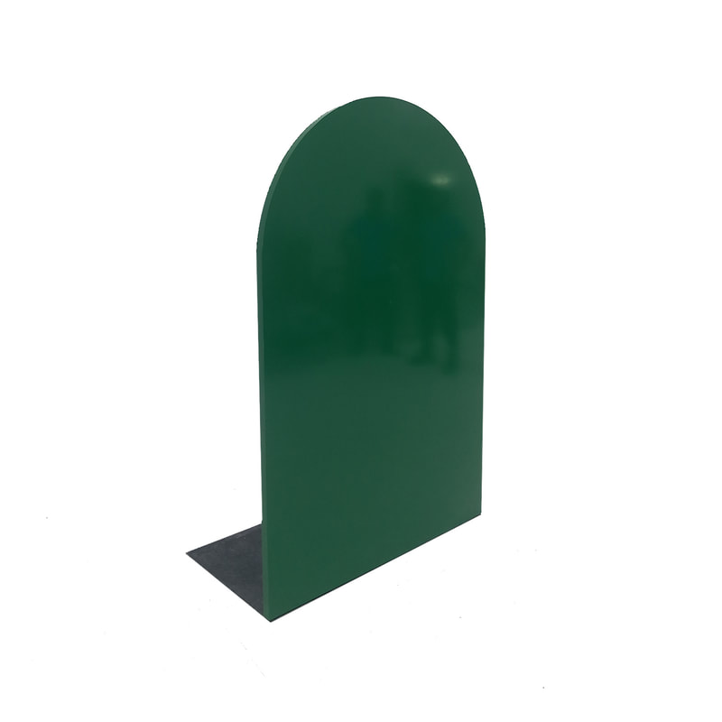 P-PZ103-GR 180cm high Type 3 green wall panel with full curve