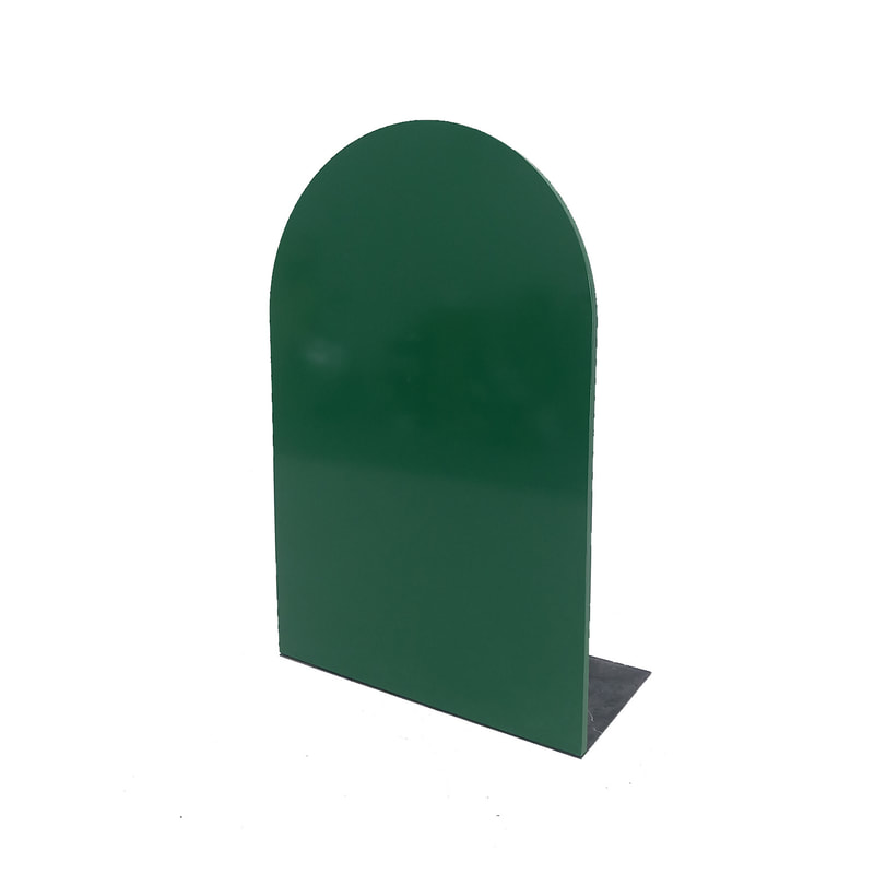 P-PZ103-GR 180cm high Type 3 green wall panel with full curve
