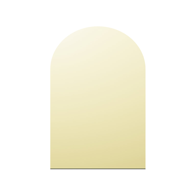 P-PZ103-YL 180cm high Type 3 pastel yellow wall panel with full curve