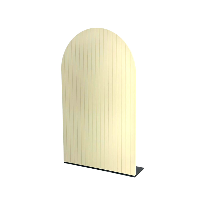 P-PZ104-BE 150cm high Type 4 beige wall panel with full curve, matt finish