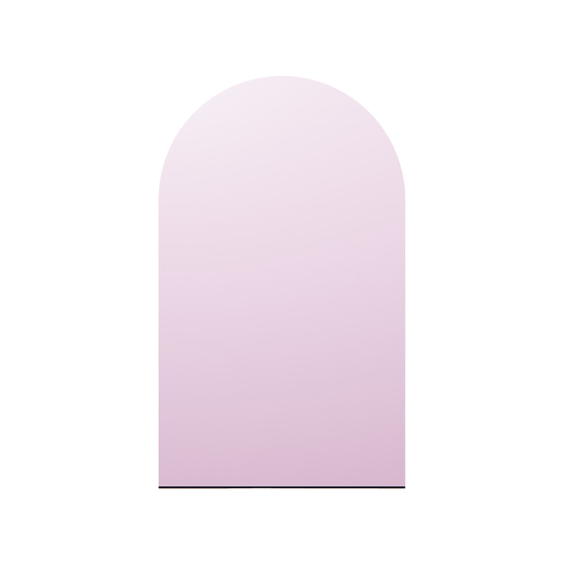 P-PZ104-LP 150cm high Type 4 light pink wall panel with full curve