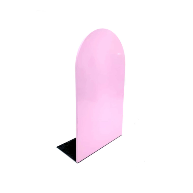 P-PZ104-LP 150cm high Type 4 light pink wall panel with full curve
