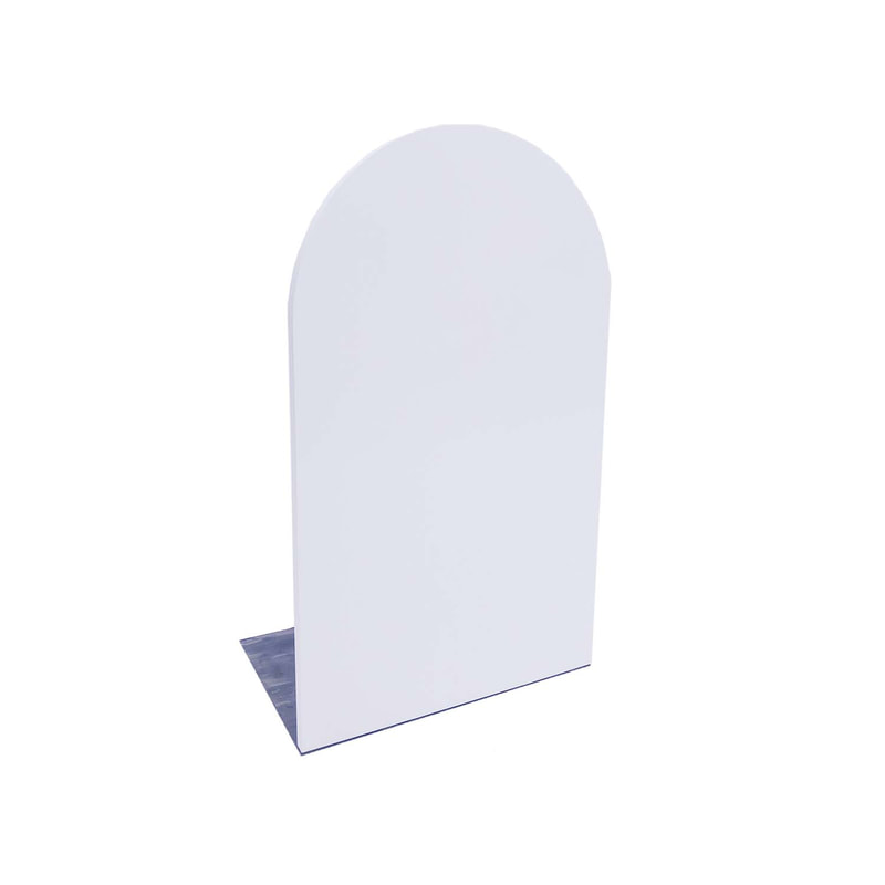 P-PZ104-WH 150cm high Type 4 white wall panel with full curve