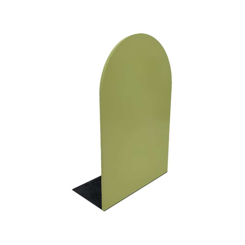 P-PZ105-GL 240cm high Type 5 green wall panel with full curve
