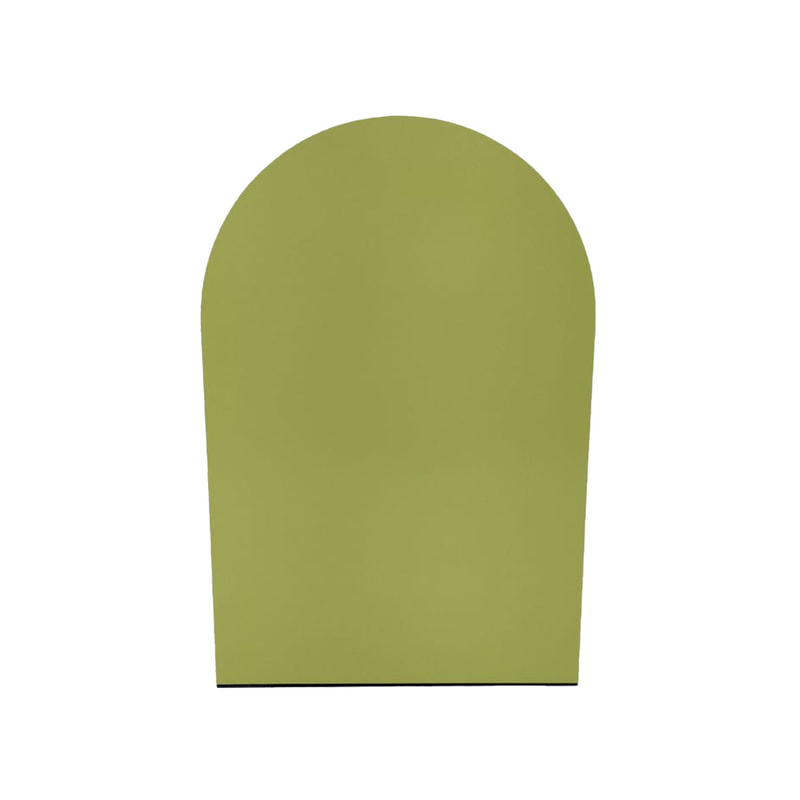 P-PZ105-GL 240cm high Type 5 green wall panel with full curve