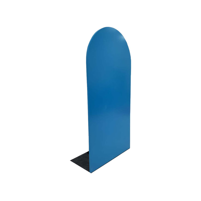 P-PZ105-RB 240cm high Type 5 royal blue wall panel with full curve