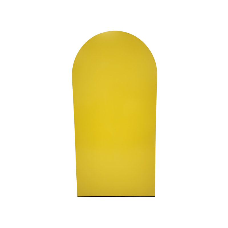 P-PZ105-YL 240cm high Type 5 yellow wall panel with full curve