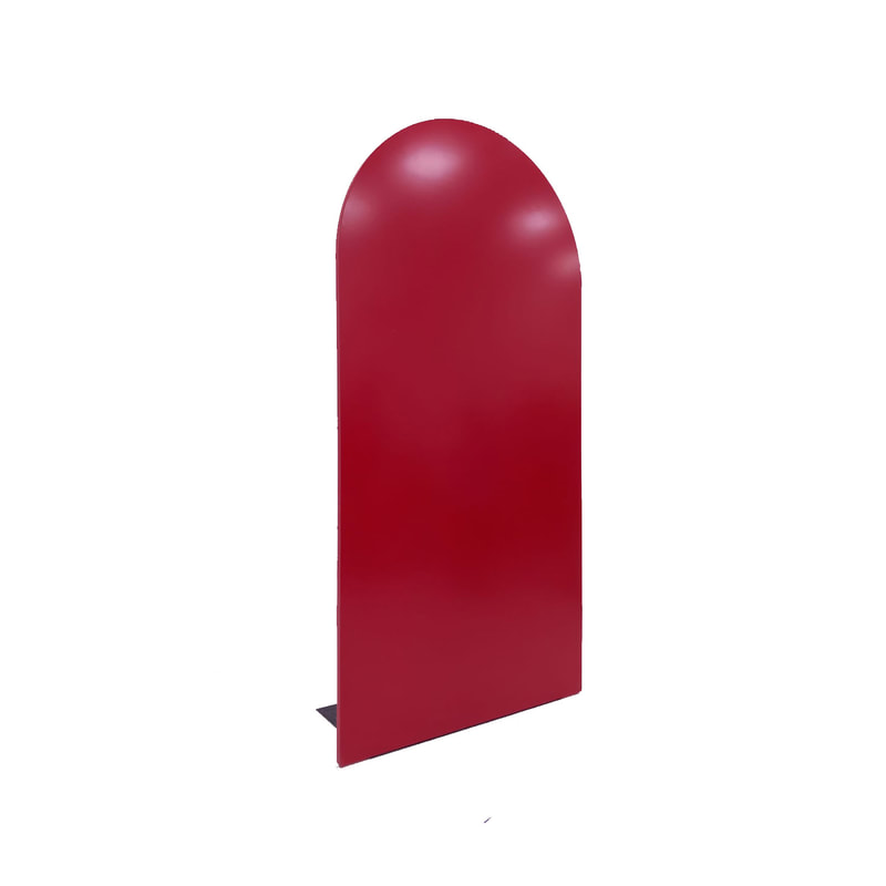P-PZ106-RE 300cm high Type 6 red wall panel with full curve