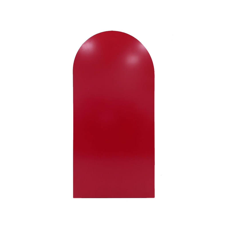 P-PZ106-RE 300cm high Type 6 red wall panel with full curve