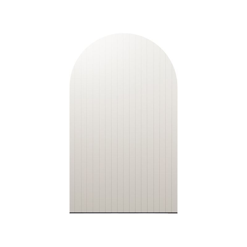P-PZ108-BE 150cm high Type 11 beige wall panel with full curve with grooves