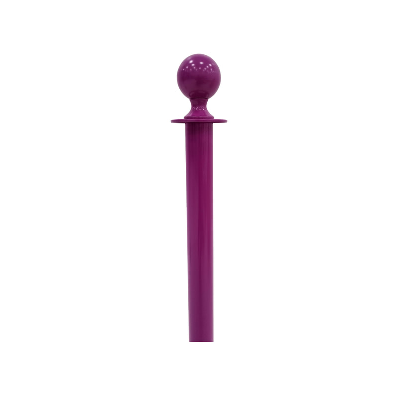 P-RP801-HP Hot pink metal stanchion post (excluding rope)