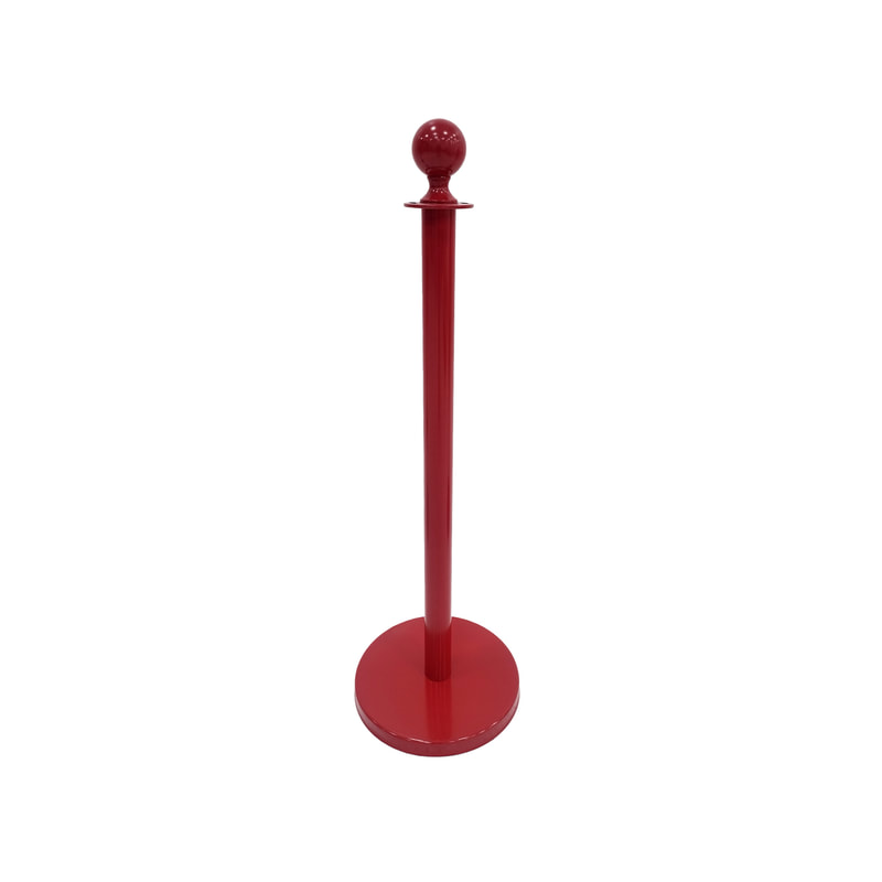 P-RP801-RE Red metal stanchion post (excluding rope)