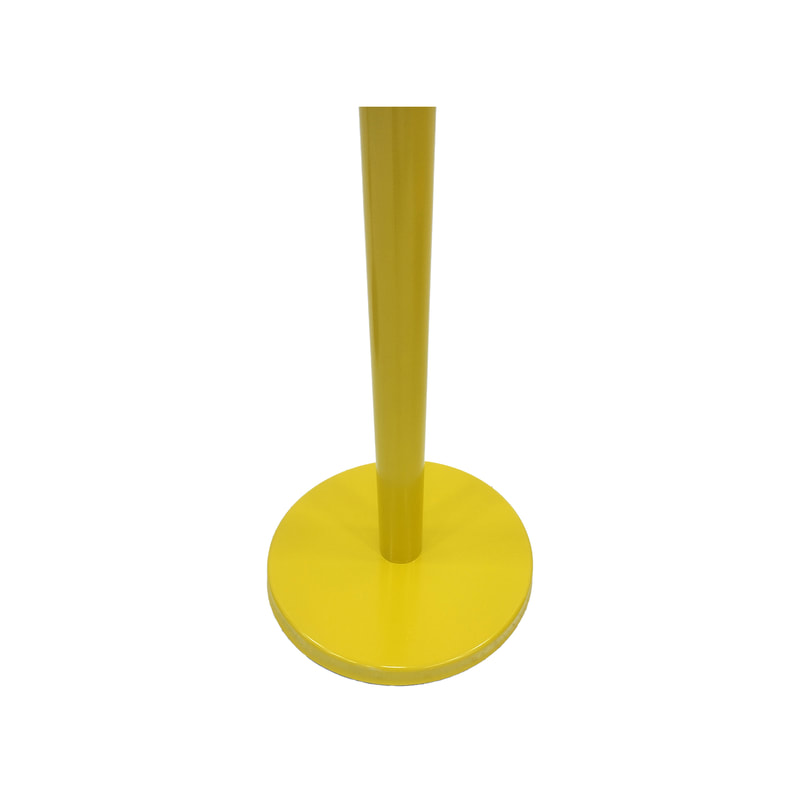 P-RP801-YL Yellow metal stanchion post (excluding rope)
