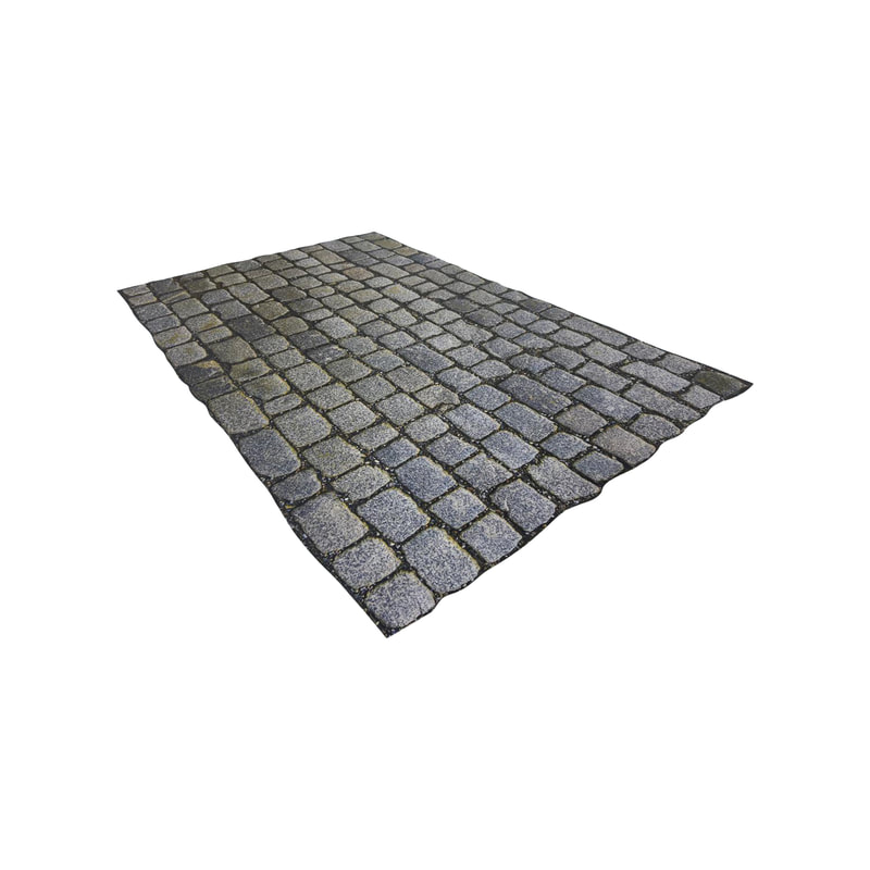 P-RU801-GS Type 1 grey cobble stone flooring