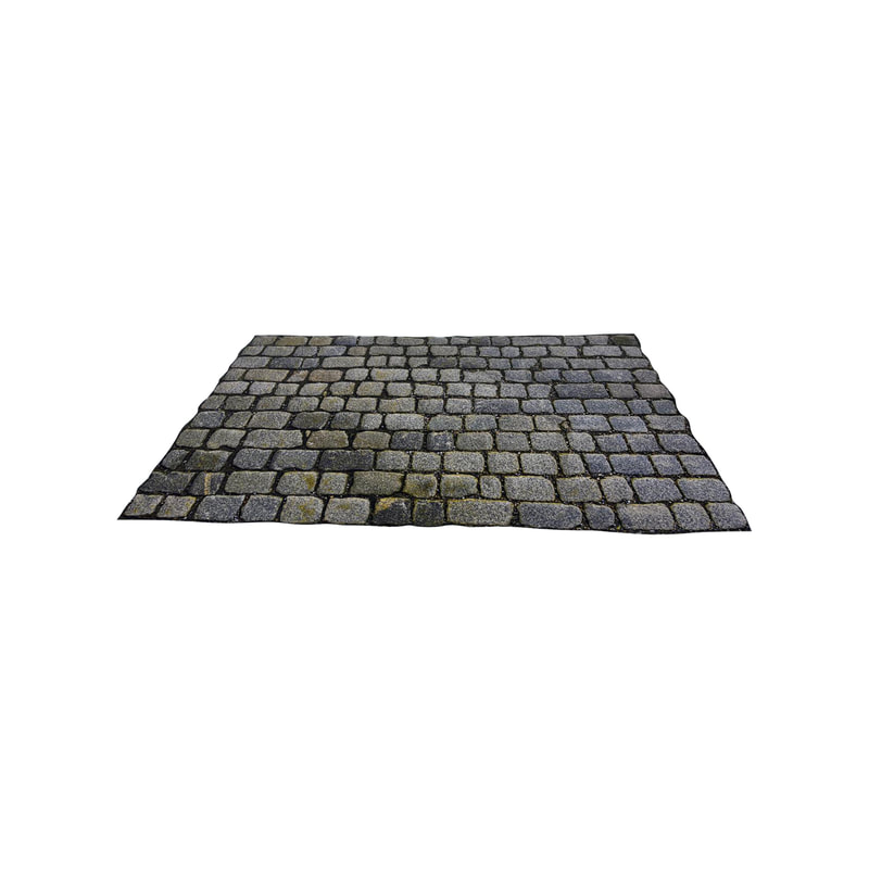 P-RU801-GS Type 1 grey cobble stone flooring