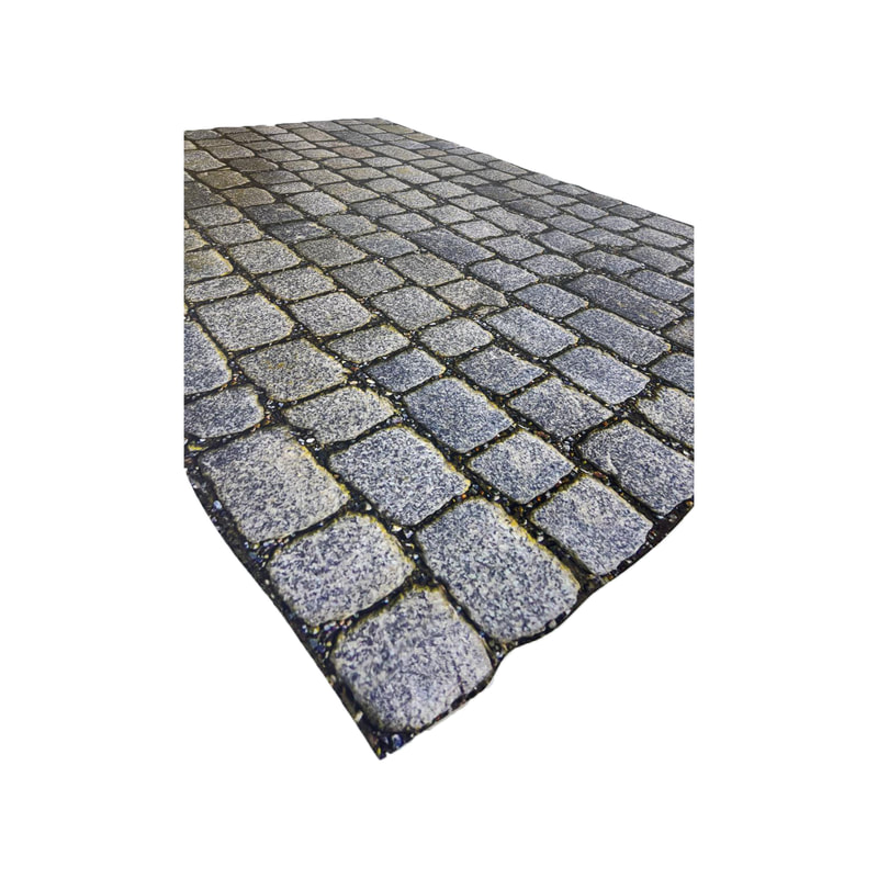 P-RU801-GS Type 1 grey cobble stone flooring