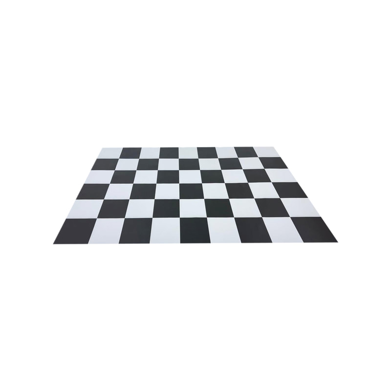 P-RU803-BW Type 3 black & white checker flooring
