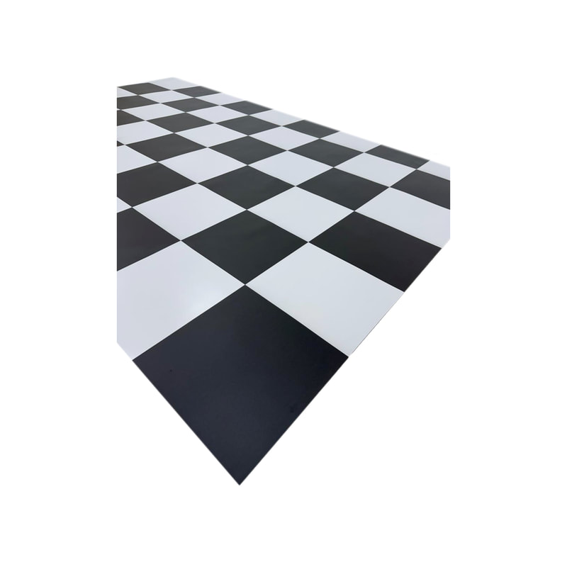 P-RU803-BW Type 3 black & white checker flooring