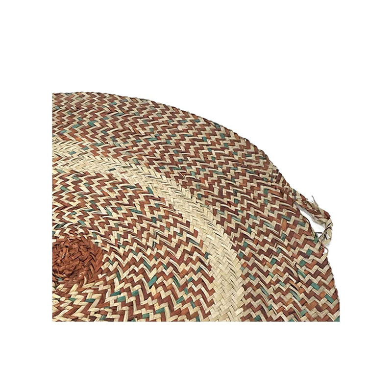 P-RU803-JT 100cm Hamza round woven jute rug