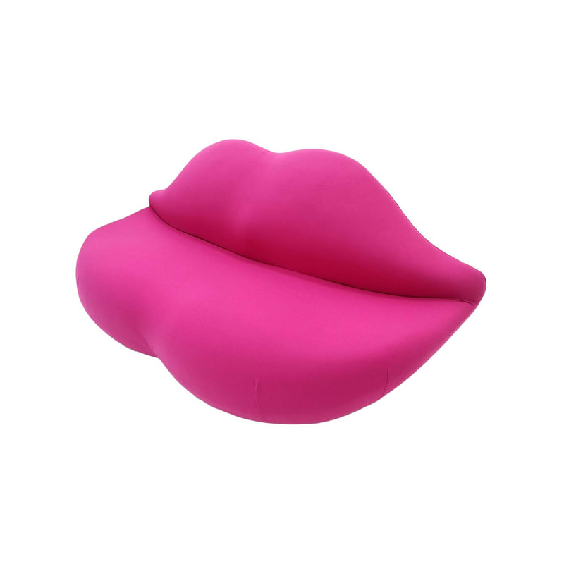 P-SF801-PI  Jessica lip sofa in pink  
