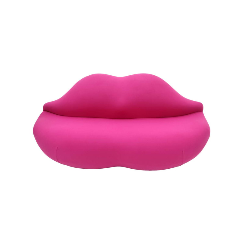 P-SF801-PI  Jessica lip sofa in pink  