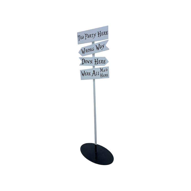 P-SG803-BW Type 1 220cm Alice-themed multi-directional signage