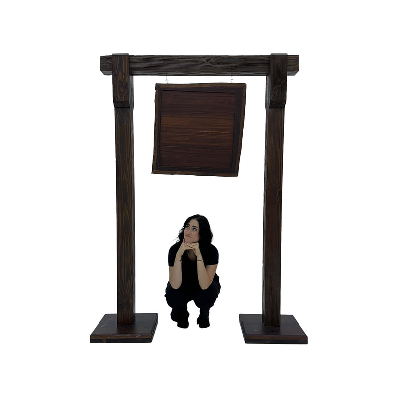 P-SG807-DW 210cm wooden themed signage posts with removable sign