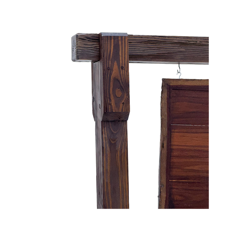 P-SG807-DW 210cm wooden themed signage posts with removable sign