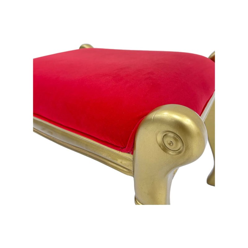 P-ST802-RE Foot stool for Santa's throne