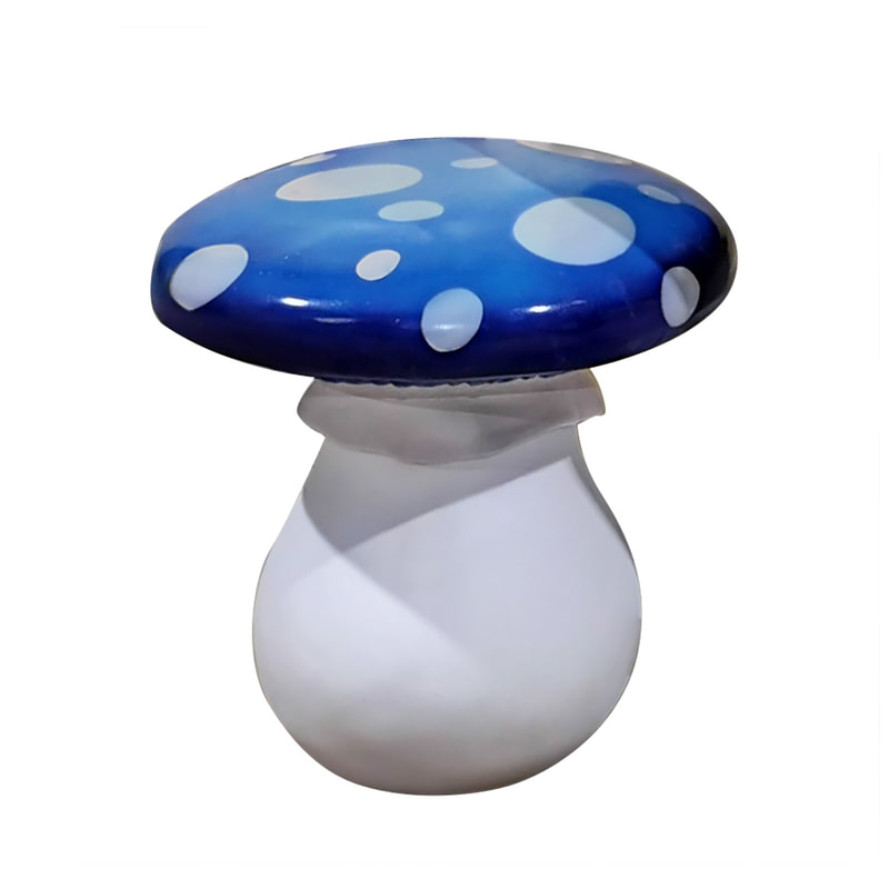 P-ST803-DB Toadstool seat painted in dark blue shades