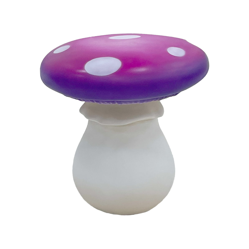 P-ST803-PR Toadstool seat painted in purple shades