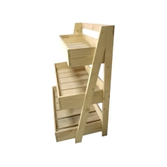 Market Shelving Unit - 135cm - Natural Wood ​P-SU808-NW