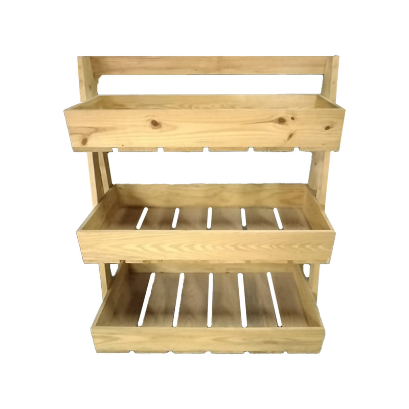 P-SU808-NW 135cm market shelving unit in light wood