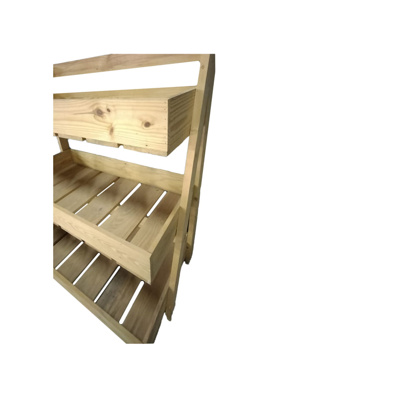 P-SU808-NW 135cm market shelving unit in light wood