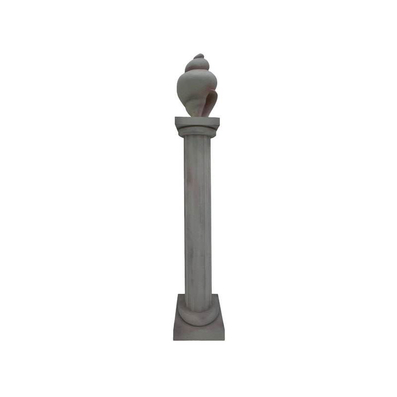 P-TC803-PW 240cm Roman column with shell