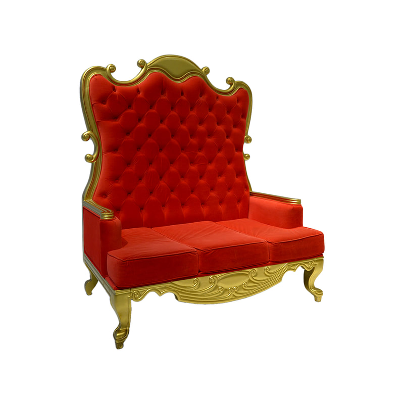P-TH103-RE Nicholas red and gold throne