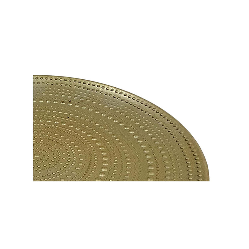 P-TY101-GD 50cm Amira tray in gold with concentric elevated dots