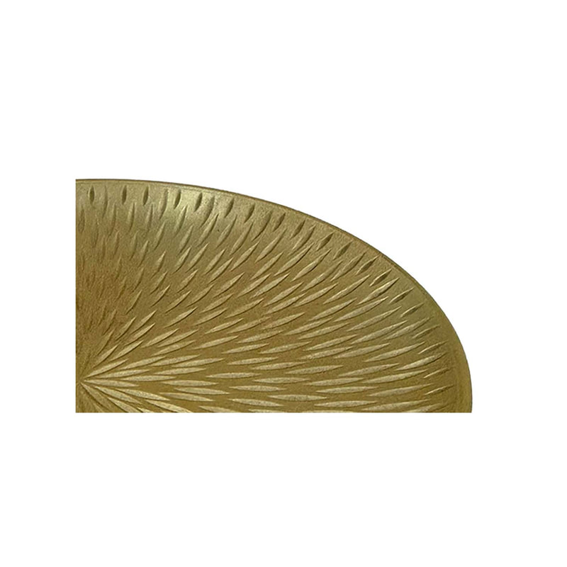 P-TY104-GD 40cm Jamila tray in gold with abstract art design