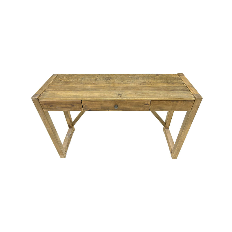 P-WR801-NW Montana natural wood writing desk