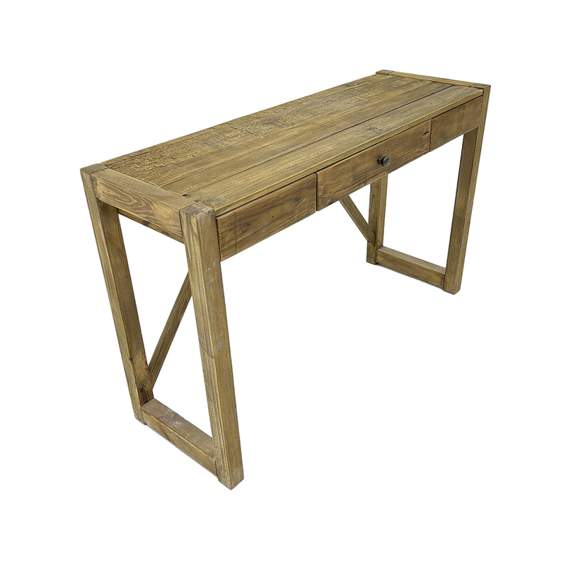 P-WR801-NW Montana natural wood writing desk
