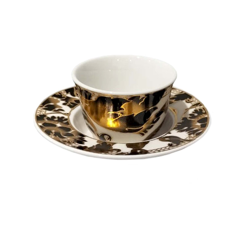 P-XY101-MC 11cm Type 1 decorative Arabic tea cup and saucer set with multi-colour design